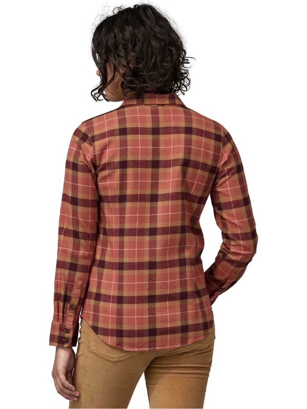 Patagonia Organic Cotton Midweight Fjord Flannel Shirt Burl Red Women’s M - Picture 3 of 8